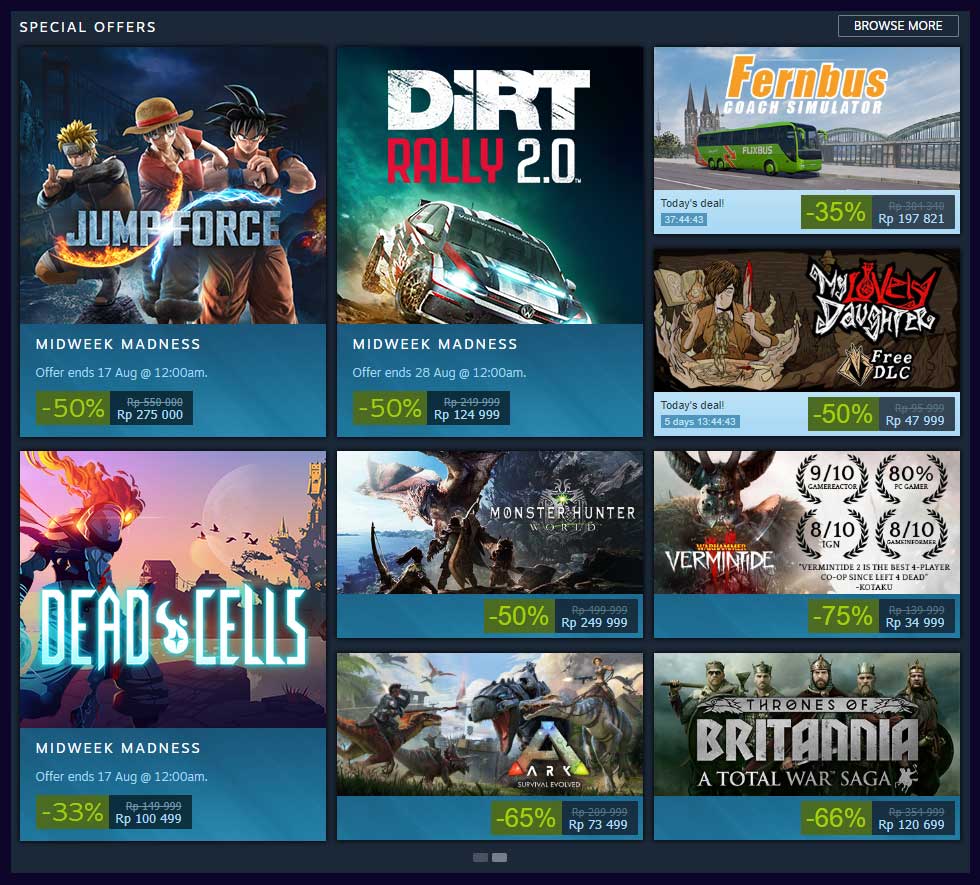 Jump Force 50% off di Steam Weekly Sale | 14 Agustus 2019