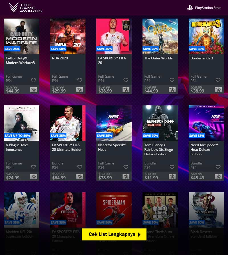 Psn game 2024 awards sale