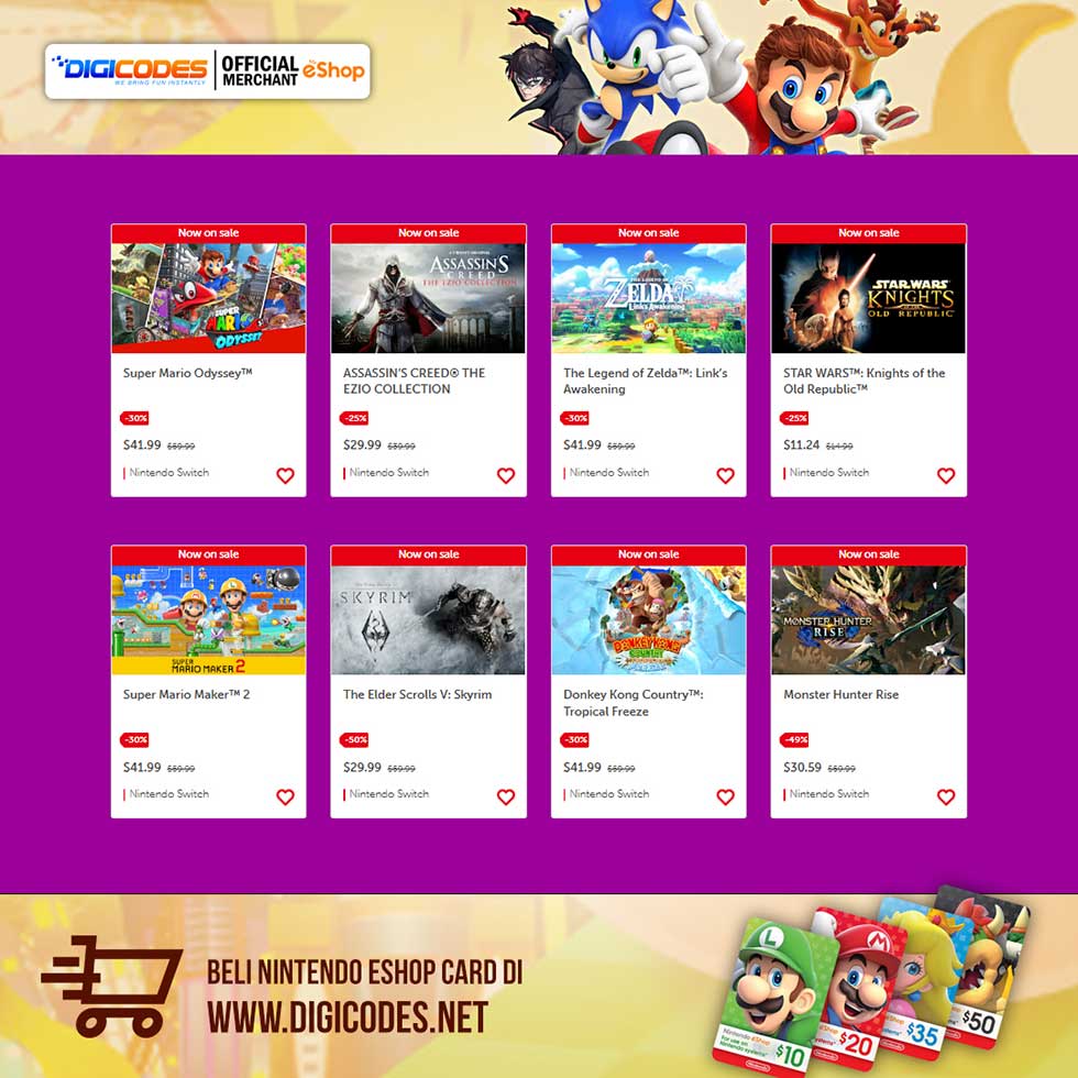 Nintendo switch eshop summer sales sale