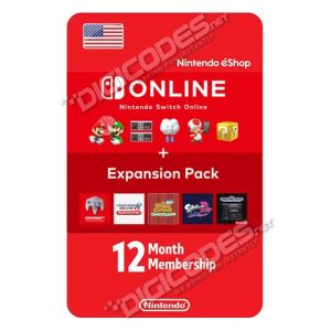 Nintendo Switch Online + Expansion Pack US 12 Months Individual Membership (Digital Codes)