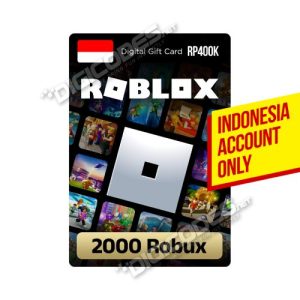 Roblox Gift Card Indonesia IDR400K - 2000 Robux (AutoCodes)