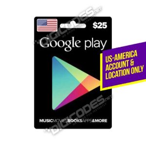 Google Play Gift Card US $25 - ONLY for US Account and Location (Digital Codes)