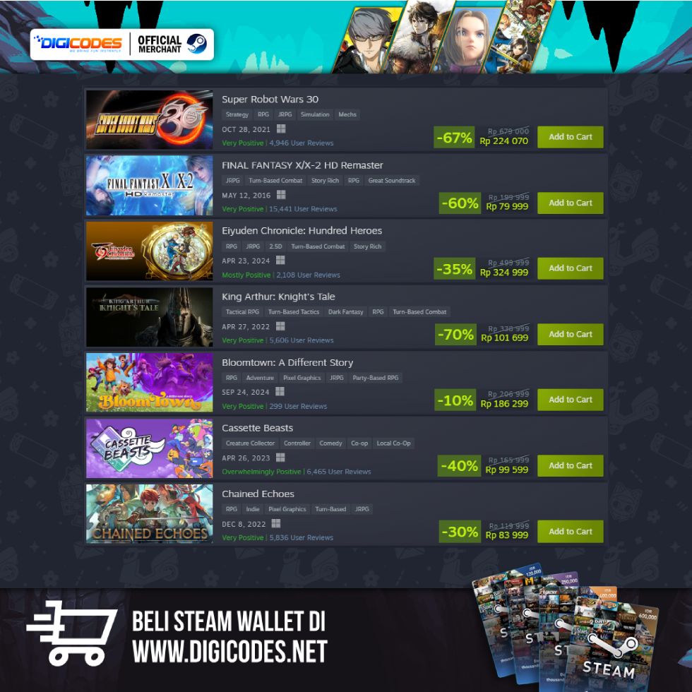 Steam Sale - Eiyuden Chronicles 35% off - Beli Steam Wallet Sekarang!